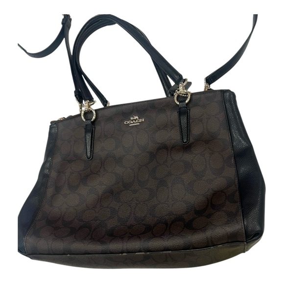 Coach Signature Small Christie Carryall F58291 Brown/Black - Picture 5 of 16